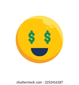 emoticon illustration with flat style