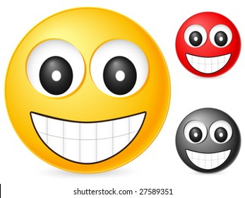 Emoticon isolated on white background. Vector illustration.