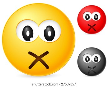 Emoticon isolated on white background. Vector illustration.