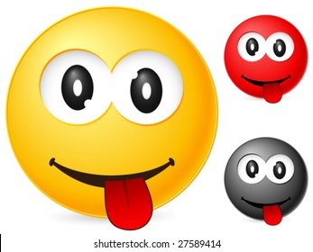 Emoticon isolated on white background. Vector illustration.