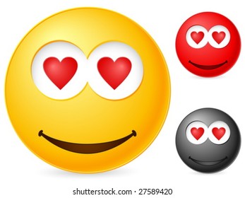 Emoticon isolated on white background. Vector illustration.