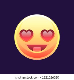 Emoticon. Isolated vector illustration of emotional face.