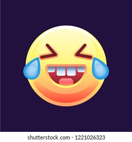 Emoticon. Isolated vector illustration of emotional face.