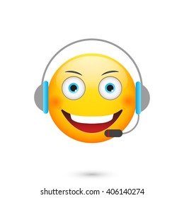Emoticon for Labor Day. Emoticon support. Isolated vector illustration on white background