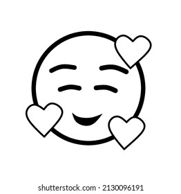 Emoticon line art. Eps file