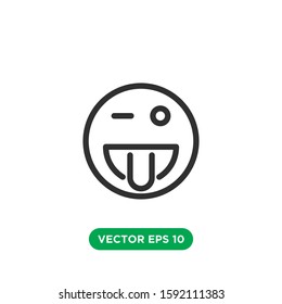 emoticon line art icon vector design concept
