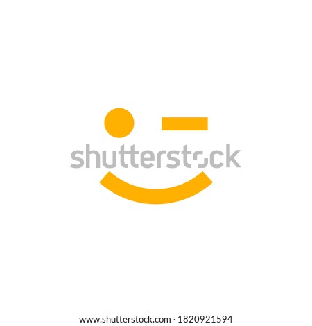 emoticon logo of a face and one eye blinking