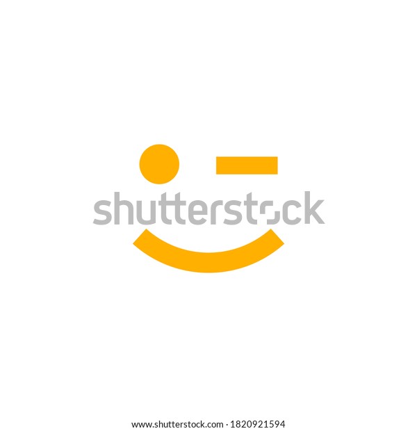 emoticon logo of a
face and one eye
blinking