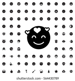 emoticon in love icon illustration isolated vector sign symbol