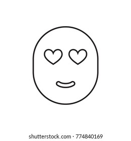 emoticon in love icon illustration isolated vector sign symbol