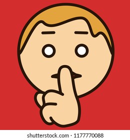 Shhh Lips Stock Vectors Images Vector Art Shutterstock