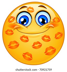 Emoticon With Many Kisses