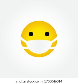 emoticon medical mask design vector illustration