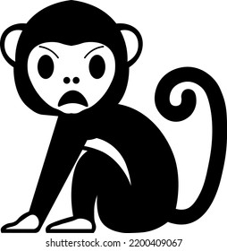 emoticon monkey icon. cartoon emoticon. vector emoticon monkey