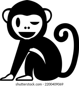 emoticon monkey icon. cartoon emoticon. vector emoticon monkey