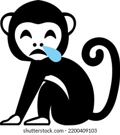 emoticon monkey icon. cartoon emoticon. vector emoticon monkey