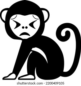 emoticon monkey icon. cartoon emoticon. vector emoticon monkey