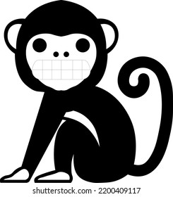 emoticon monkey icon. cartoon emoticon. vector emoticon monkey