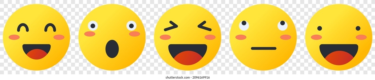 emoticono pack vector gradiente amarillo coloreado