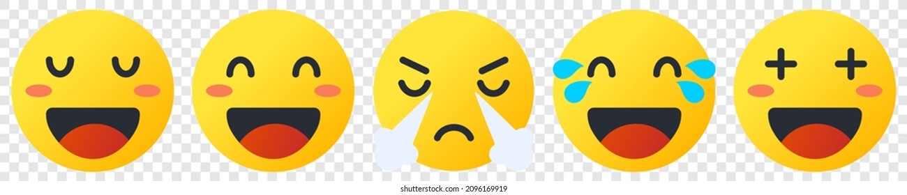 emoticon pack vector colorfull yellow gradient