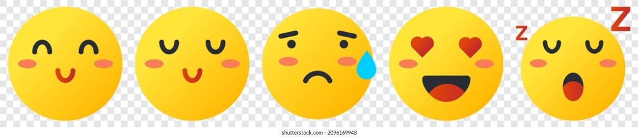 emoticon pack vector colorfull yellow gradient
