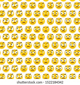 Emoticon Pattern vector vol.2, Emoji flat design expression face illustration background.