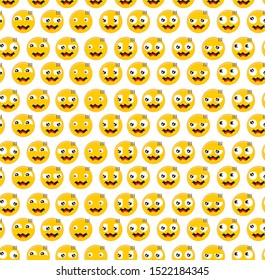 Emoticon Pattern vector vol.4, Emoji flat design expression face illustration background.