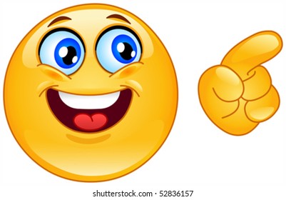 Emoticon pointing