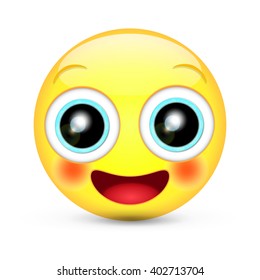 Emoticon pointing at himself with both hands. Pick me