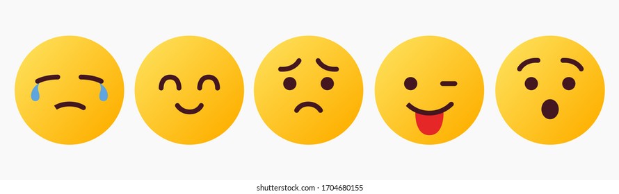 Emoticon Reacción, Llanto, Alegría, Triste, Apagón, Lol - Vector