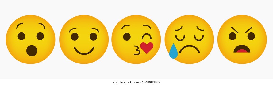Emoticon Reaction Design Collection Set