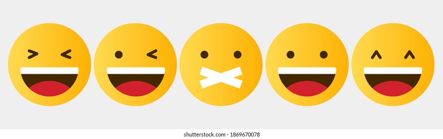 Emoticon Reaction Design Set Collection