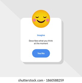 Emoticon Reaction Imagine, Greeting Card - Vector