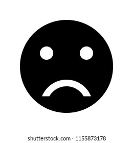 Emoticon Sad Face Emoji Stock Vector (Royalty Free) 1155873178