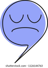 An emoticon for a sad face - vector