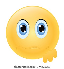 Emoticon Scared Stock Vector Royalty Free 174226757 Shutterstock