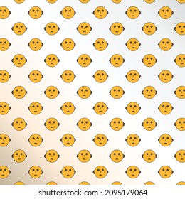 Emoticon Nahtloses Muster, Hintergrund für die Grußkarte, Einladungskarte, Banner, Landing Page, Titelseite, Präsentationshintergrund, Stoffgewebe, Textilien.