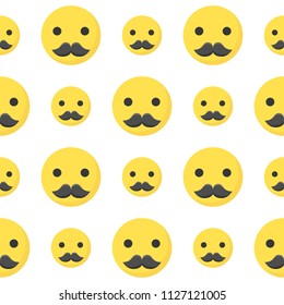 Emoticon seamless pattern, flat design for use as wallpaper or background of father’s day