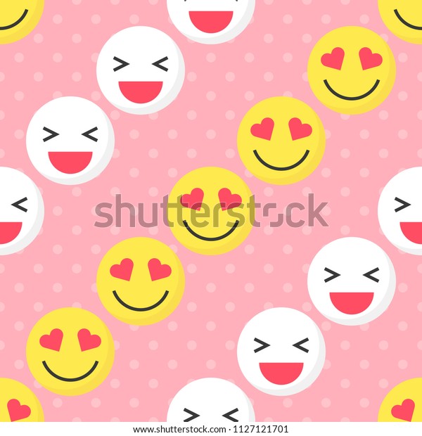 Emoticon Seamless Pattern Flat Design Use Stock Vector Royalty Free Shutterstock