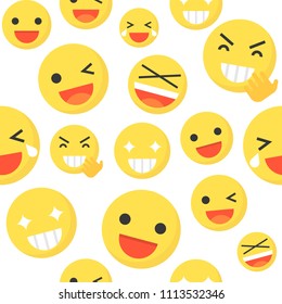 Emoticon seamless pattern suitable for use as wallpaper or wrapping paper gift