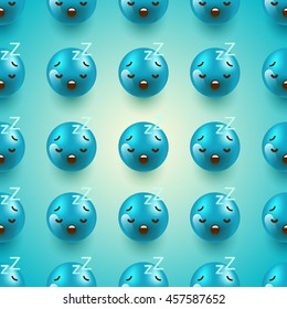 Emoticon Seamless Pattern : Vector Illustration