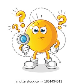  emoticon searching illustration. character vector