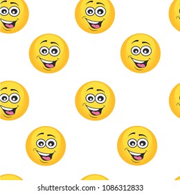 emoticon seeamless pattern. vector illustration