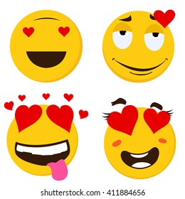 Emoticon set 1. Emoticon vector illustration. Emoticon face on a white background.