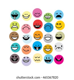 emoticon set colorful