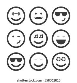 Emoticon Set with Different Expressions
