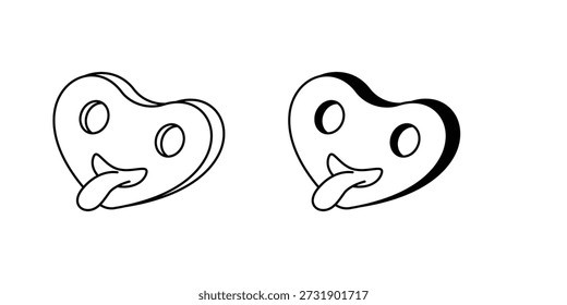 Emoticon-Set-Symbol mit weißem Hintergrund, Vektorgrafik