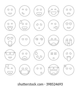 Emoticon set. Emoticon vector illustration. Emoticon icon. Emoticon face on a white background. Emoticon smiley faces. Emoticon flat design. Emoticon isolated. Emoticon for web site, chat, sms.