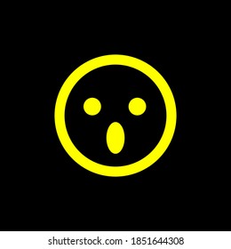 emoticon with a shocked / shocked face