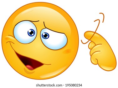 Emoticon showing a screw loose sign by twisting his finger into temple. You are crazy.